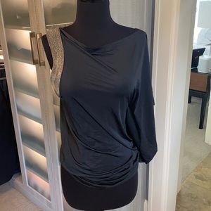 Robbi & Nikki evening out one shoulder shirt Small